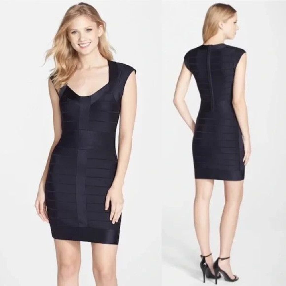 NWT FRENCH CONNECTION Blue 71DLA Bandage Dress Miami Spotlight Nocturnal SIZE 4